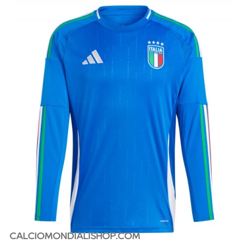 Maglie da calcio Italia Prima Maglia Europei 2024 Manica Lunga